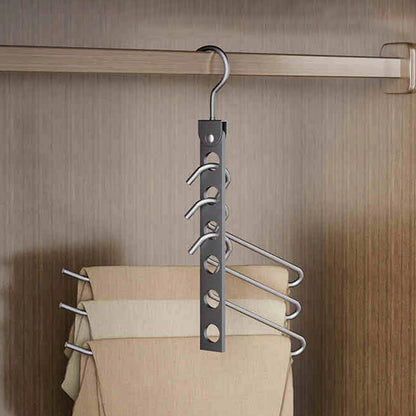 Closet hanger organizer in use