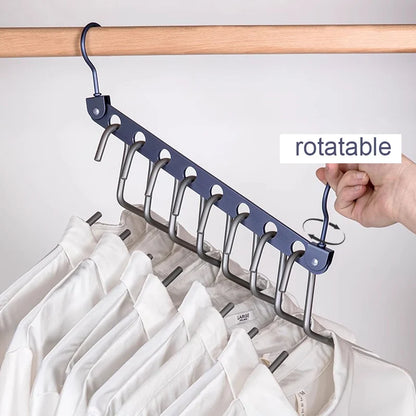 Closet hanger organizer folded flat