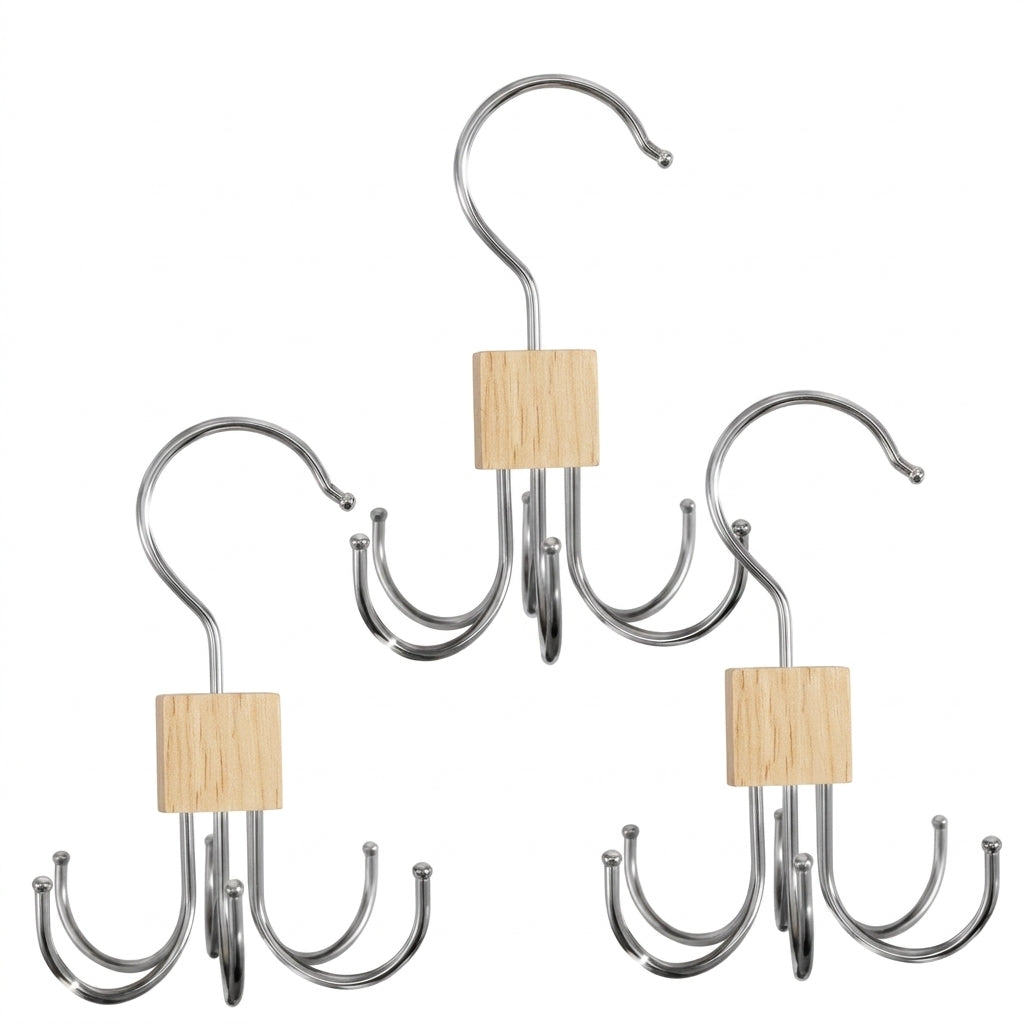 360° Rotating Closet Hook Organizer