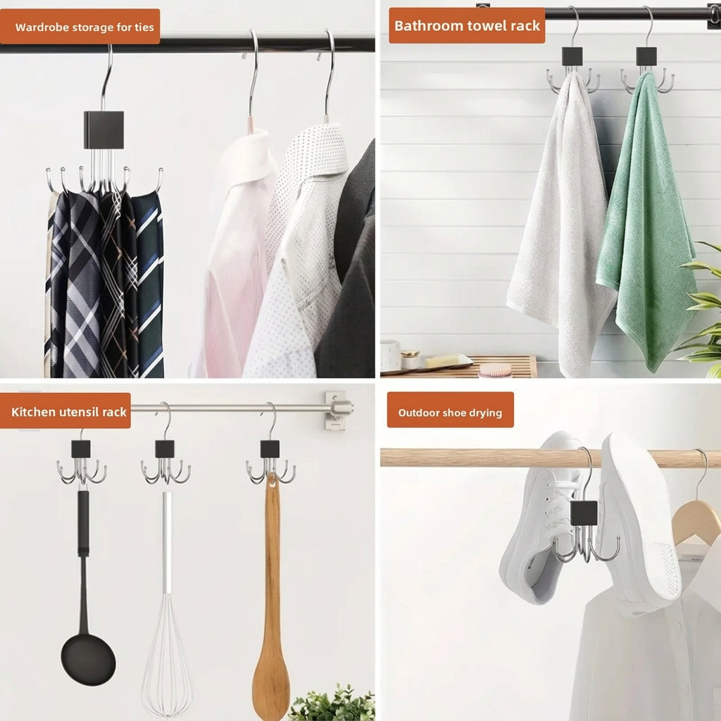 360° Rotating Closet Hook Organizer